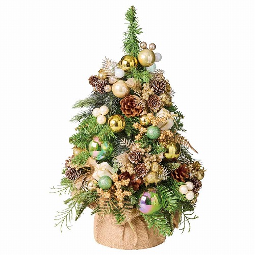 ★58-43-4-2 デコレーション卓上ミニツリー 50cmゴールド