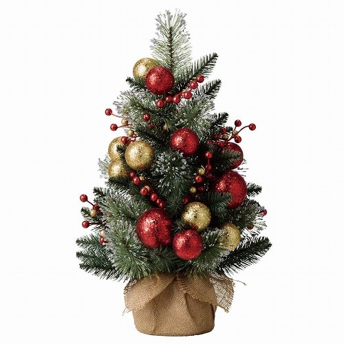 ★58-43-5-1 バーラップ卓上ミニツリー 60cmレッドゴールド