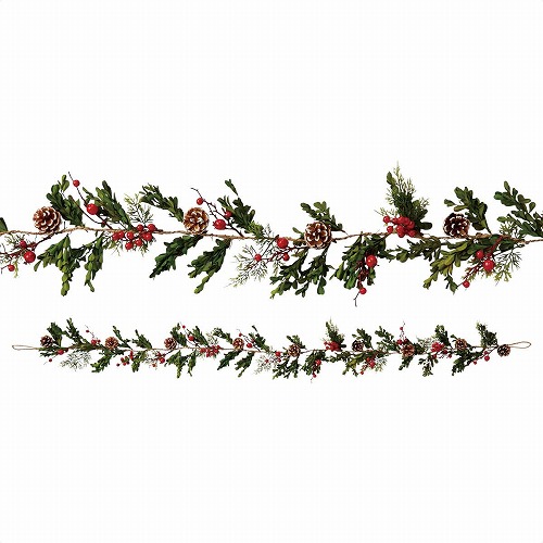 ★58-49-1-1 ナチュラルガーランド グリーン&レッドベリー