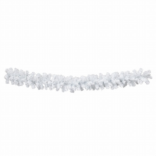 ★58-50-1-2 シンプル クリスマスガーランドL180cm ホワイト