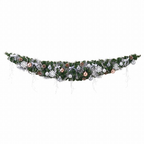 ★58-52-4-3 クリスマス スワッグガーランドセットシルバー