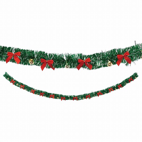 ★58-52-6-1 6本 メタリック クリスマスガーランド270cm