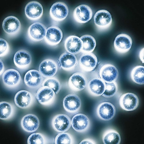 ★58-59-1-12 連結可LEDイルミネーションストレートライト 200球 ホワイト