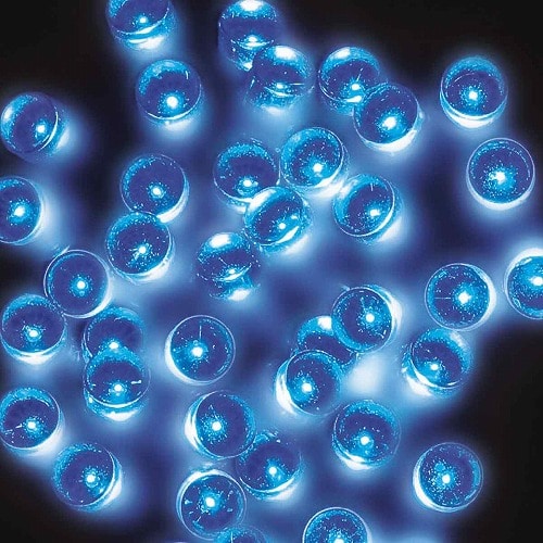 ★58-59-1-13 連結可LEDイルミネーションストレートライト 200球 ブルー