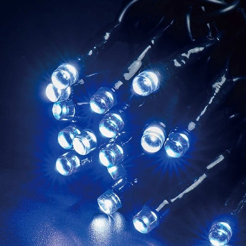 ★58-60-1-2 LED 100球 ストレートライト(電源コントローラー別売) ホワイトブルー