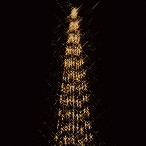 ★58-63-1-3 LED 1728球 ドレープライト ロングサイズ(10m)ゴールド