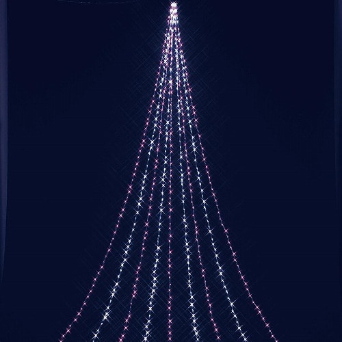 ★58-63-2-2 LED 2304球 ドレ―プライト(15m)ホワイト/ピンク