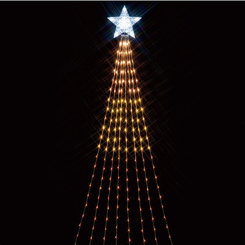 ★58-65-3-1 LEDナイアガラライト ゴールドグラデーション2.5m