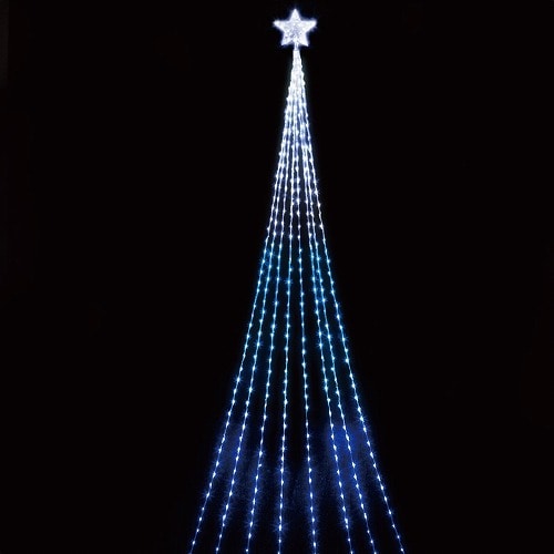 ★58-66-1-2 LED 690球 ドレープライト(7.5m)ブルーグラデーション