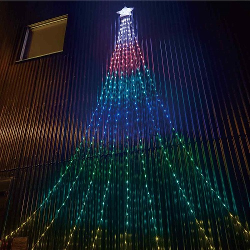 ★58-66-2-1 LED 510球 ナイアガラライト レインボー(5m)