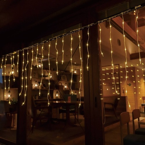 ★58-67-1-1 LED 100球 つららイルミネーションライト幅180×高さ70cm ゴールド