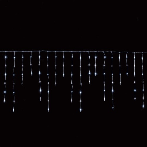 ★58-67-1-2 LED 100球 つららイルミネーションライト幅180×高さ70cm ホワイト
