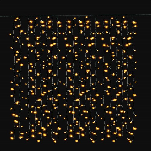 ★58-68-1-3 LED 400球 ギャラクシーカーテンライトゴールド