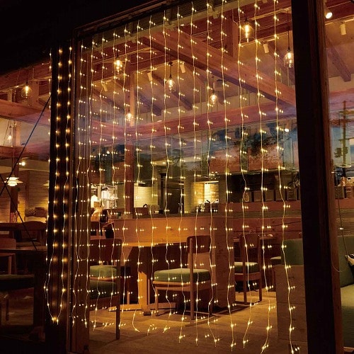 ★58-68-4-1 LED 360球 カーテンライト ゴールド幅180×高さ200cm