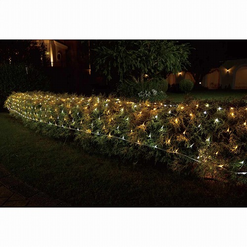 ★58-71-1-3 LEDロングネットライト570×50cmゴールド/ホワイト