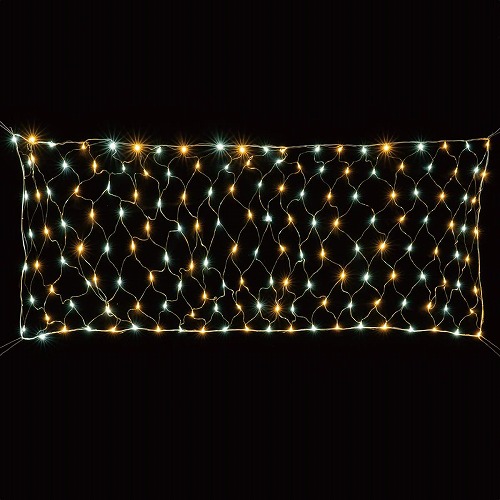 ★58-71-2-2 LED 160球 ネットライト240×110cmゴールド/ホワイト