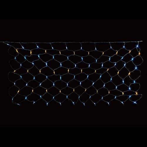 ★58-72-2-2 LED 100球 ネットライト 180×90cmアイスブルー