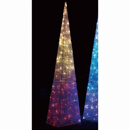 ★58-77-3-3 LEDビッグクリスタルライト クリスマスツリー210cmオレンジグラデーション