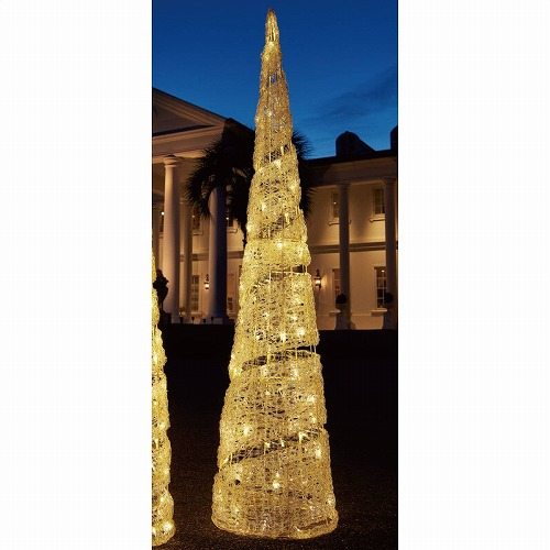 ★58-77-4-1 LEDスパイラルコーンライト クリスマスツリー210cm高さ150cm
