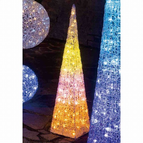 ★58-78-1-2 LEDプリンセスクリスマスツリーライト高さ90cm オレンジゴールド