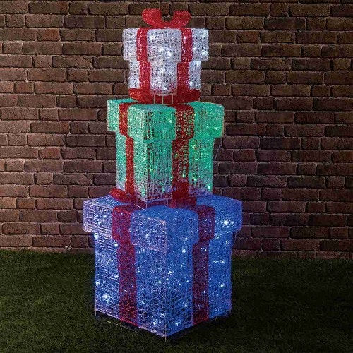 ★58-78-4-1 LEDライト クリスタルスタッキングプレゼントボックス