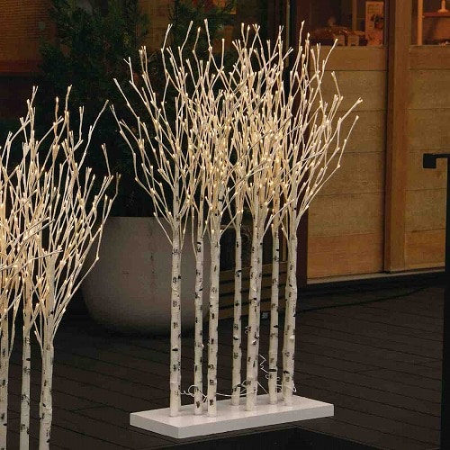 ★58-80-4-1 LED 600球 バーチスクリスマスツリーライト高さ120cm