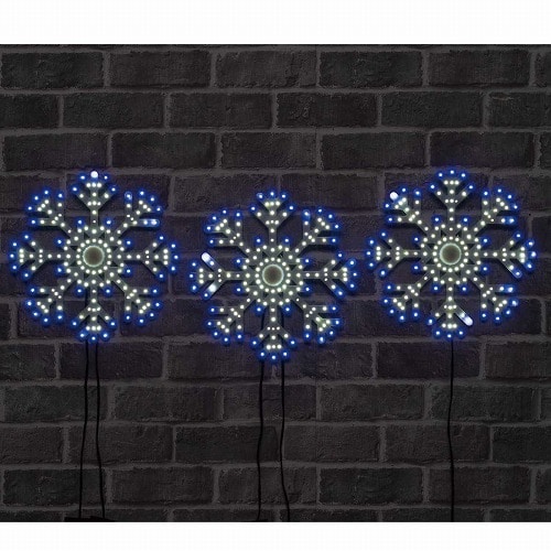 ★58-83-2-1 LED3連モチーフライトスノーフレーク