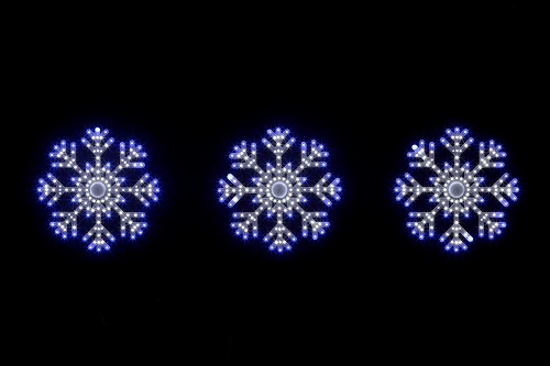 ★58-83-2-1 LED(SMD)3連モチーフライト(スノーフレーク)