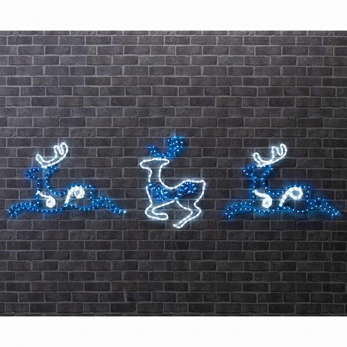 ★58-84-6-1 LEDチューブライト 3連トナカイブルー