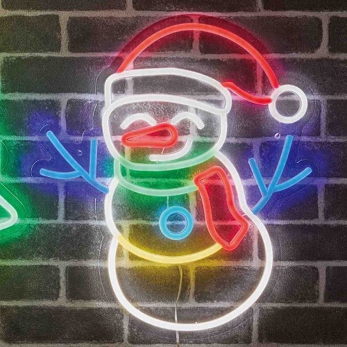 ★58-84-9-2 LEDネオンモチーフライト クリスマススノーマン