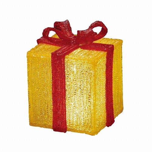 ★58-85-6-1 LEDモチーフライト プレゼントボックスイエロー