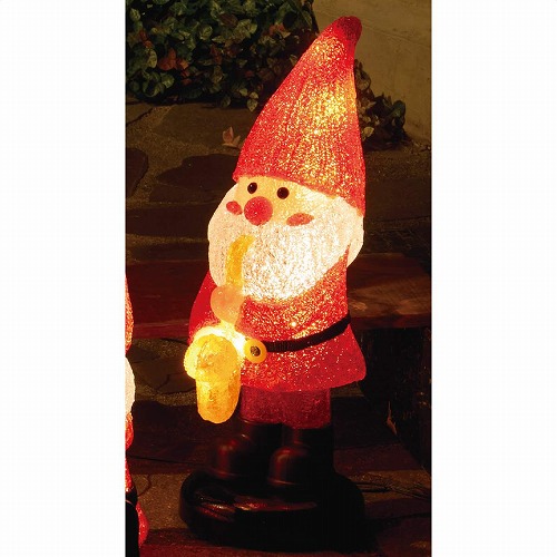 ★58-87-12-1 LEDモチーフ サンタの森 サックス高さ50cm