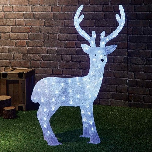 ★58-87-14-1 LEDクリスタルモチーフライト トナカイ高さ100cm