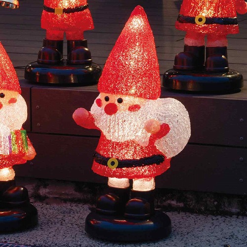 ★58-87-6-1 LEDモチーフ サンタの森 プレゼント高さ51cm