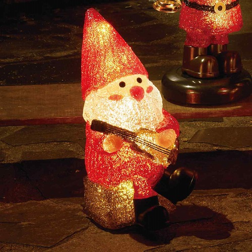 ★58-87-9-1 LEDモチーフ サンタの森 ギター 高さ39cm