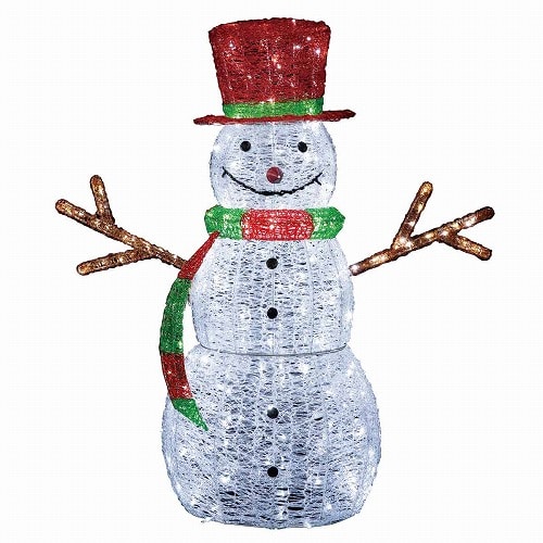 ★58-88-7-1 LEDクリスタルモチーフライト ビッグスノーマン高さ155cm