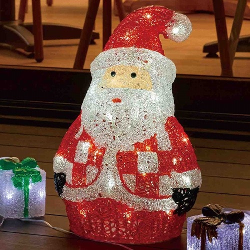 ★58-88-9-2 LEDクリスタルモチーフライトチェックスノーマン