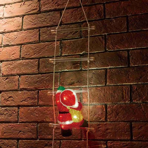 ★58-89-3-1 LEDクリスタルモチーフライト サンタはしごサンタ