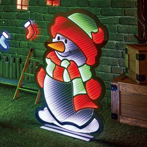 ★58-90-1-2 LEDインフィニティーミラーライトスノーマン