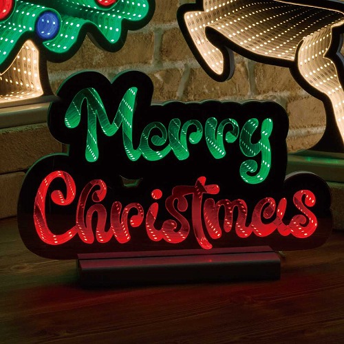 ★58-90-2-2 LEDインフィニティーミラーライトメリークリスマス