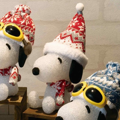 ★58-92-1-3 クリスマスライト スヌーピー(レッド・グレー)