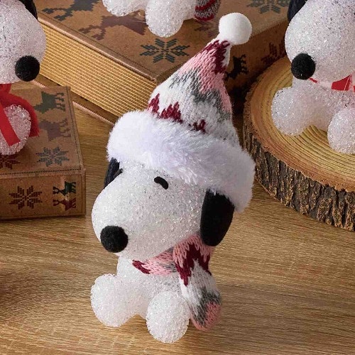 ★58-92-2-2 クリスマスライト ミニスヌーピー(ピンクミックス)