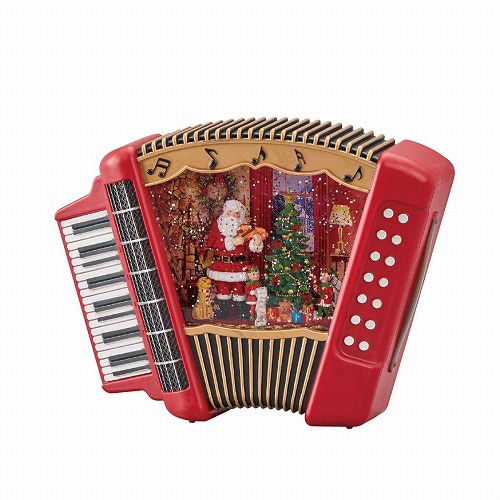 ★58-93-1-1 LEDスノーイングライト アコーディオンサンタ