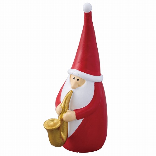 ★58-96-2-1 ミュージカルサンタスタンド高さ15cm(サックス)