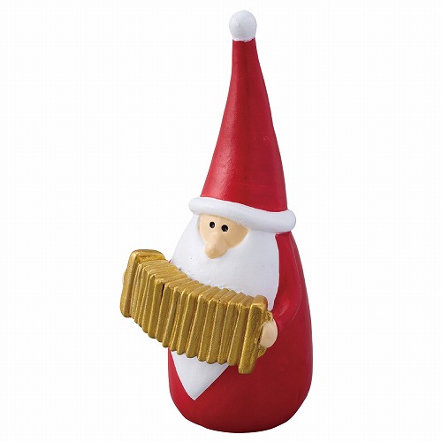 ★58-96-2-3 ミュージカルサンタスタンド高さ15cm(アコーディオン)