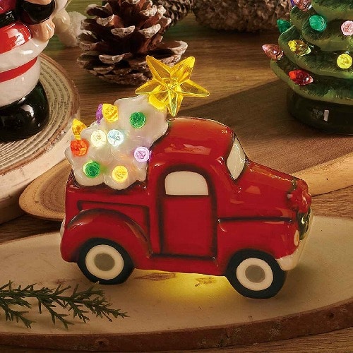 ★58-96-5-1 LEDセラミックスタンド(カー)幅11×高さ11cm