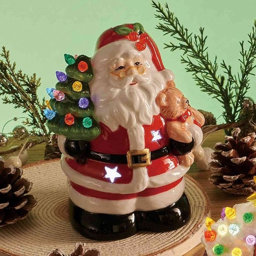 ★58-96-6-1 LEDセラミックスタンド(サンタ)幅11.5×高さ16cm