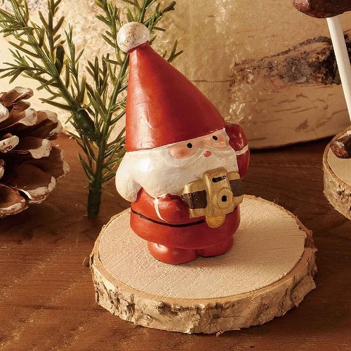 ★58-96-8-3 レジンサンタオブジェカメラサンタ