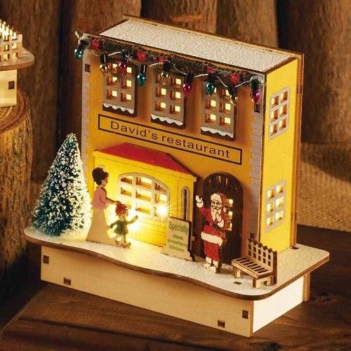 ★58-97-7-2 LEDウッドハウス 幅15cmイエロー