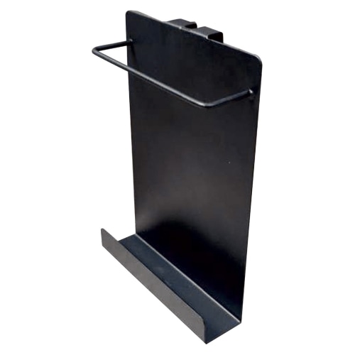 ★61-656-85-3 A4サインスタンド 両面A4三つ折り パンフレット差し ブラック